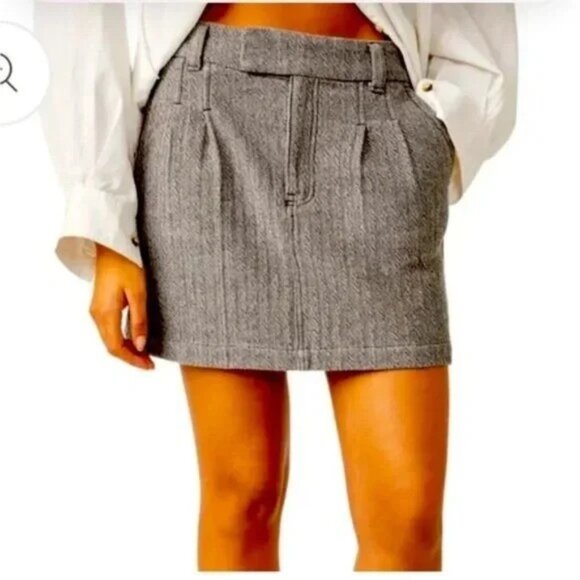 Free People Tweed Skirt, Size 6 (runs large--see measurements), NWT - Picture 1 of 7